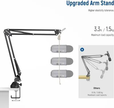 Productafbeelding van Famanu microfoonarm, verstelbaar – stabiel en compact