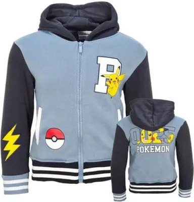 Produktbild von Pokemon Pikachu Kinder Jungen Hoodie Jacke Gr. 98 bis 128 – Blau / 98