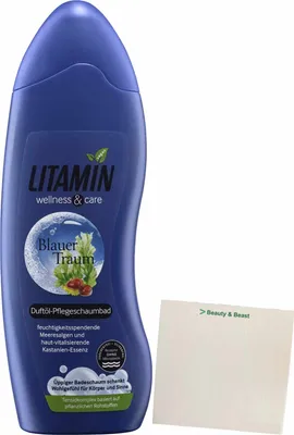 Produktbild von Litamin Bad Blauer Traum Duftöl-Pflegeschaumbad (750ml Flasche) + usy Block