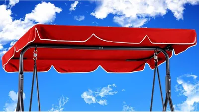 Immagine prodotto di Copertura di ricambio per altalena da giardino, dimensioni 210 x 145 cm, in poliestere, impermeabile, colore rosso, per uso esterno