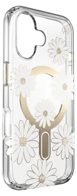 Zdjęcie produktu dla Speck Presidio Lux ClickLock & MagSafe - Etui iPhone 16 (Sunshine Daisies / Clear / Gold)