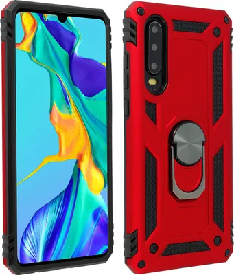 Produktbild von Avizar, Schutzhülle mit Ring-Halterung für Huawei P30, Rot