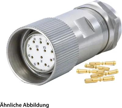 Immagine prodotto di SET HUMMEL incl. contatti M23 Segnale INOX Connettore cavo EMC, terminale a crimpare diritto Numero di poli 11+PE, presa Uscita cavo