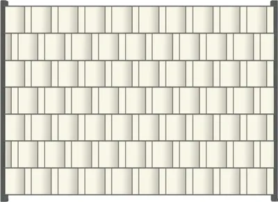 Produktbild von Wallario Zaunsichtschutz mit Motiv Beige für Ein- und Doppelstabmatten Zäune in der Größe 200 x 140 cm