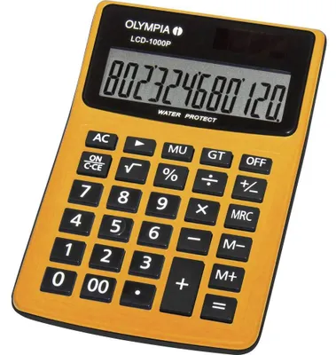 Productafbeelding van OLYMPIA LCD-rekenmachine 1000P, werkt op zonne-energie en/of batterijen