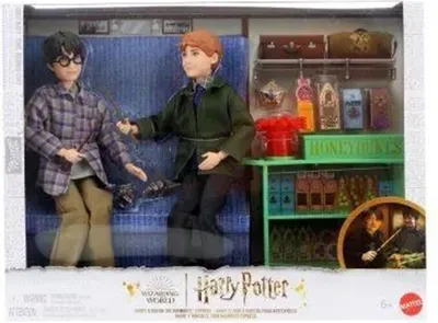 Image de Poupées Harry Potter Harry et Ron dans le Poudlard Express