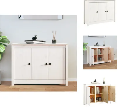Produktbild von vidaXL Sideboard Weiß 100x35x74 cm Massivholz Kiefer -  Sideboards