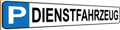 Produktbild von vianmo Holzschild 10x46 cm Parkplatz Dienstfahrzeug Parkplatzschild
