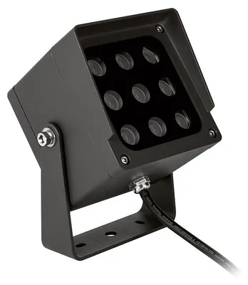 Produktbild von GES2231 18W LED-Flutlichtstrahler in Anthrazitgrau mit IP65-Halterung, wählbare Lichtfarbe 3000K/4000K/6500K - Gea Luce