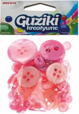 Zdjęcie produktu dla Kreatywne różowe guziki 40 g (artykuły szkolne i papiernicze)