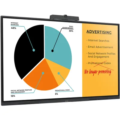 Produktbild von Sharp PN-L652B - 165 cm (65") Diagonalklasse L2B Series LCD-Display mit LED-Hintergrundbeleuchtung - interaktiv - mit Touchscreen (Multi-Touch) - Android - 4K UHD (2160p) 3840 x 2160 - Direct LED
