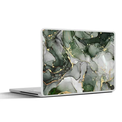 Produktbild von MuchoWow® Laptop Aufkleber Sticker Cover Luxus - Marmor - Grün 31x22.5 cm - Laptop-Deko