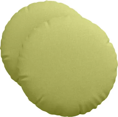 Immagine prodotto di vidaXL Cuscini per seduta, 2 pezzi, tessuto, verde chiaro, diametro 50 x 19 cm