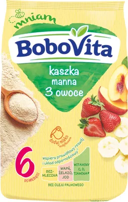 Produktbild von Bobovita Brei Manna 3 Frucht nach 6 Monaten 180 G