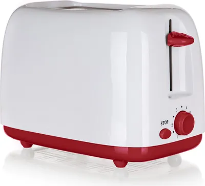 Produktbild von AKTIVATOR Toaster mit der Zeit Regler, 650-750W, weiß-weinrot