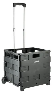 Einkaufstrolley 65 l, bis 35 kg, klappbar, schwarz