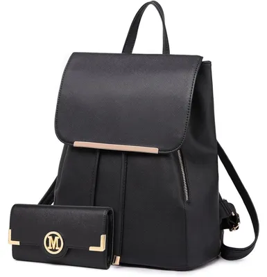 Productafbeelding van Miss Lulu, damesrugzak, klein, waterdicht, elegant, ideale rugzak voor dagelijks gebruik, geschikt voor de stad, modern design, tas voor woon-werkverkeer, school, werk en reizen