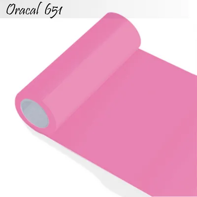 Produktbild von Oracal 651 - Orafol glänzend - glanz - für Küchenschränke und Dekoration Folie 25m (Laufmeter) - 50 cm Folienhöhe - 45-hellrosa + GRATIS ein Schmetterlingsset W400 von Indigos UG