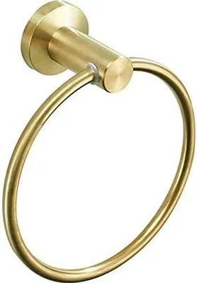 Produktbild von Home Runder Handtuchring zur Wandmontage aus Edelstahl für Badezimmer oder Küche Golden Shower Handtuchhalter Badezimmer