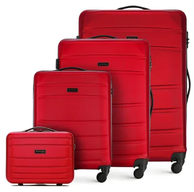 Image de WITTCHEN Globe Line : Coffret de voyage 4 pièces comprenant une valise, une valise à roulettes, une valise trolley et un bagage cabine