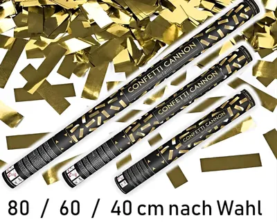 Immagine prodotto di 1 cannone per coriandoli da 60 cm, colore/motivi: lamina d'oro