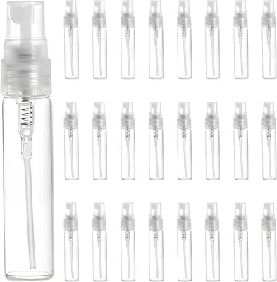 Imagen del producto de Pequeñas botellas rociadoras de 3 ml, paquete de 30 unidades, transparentes, reutilizables, para perfumes
