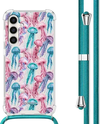 Zdjęcie produktu dla etui imoshion Design ze sznurkiem do Samsung Galaxy S23 FE - Jellyfish Watercolour