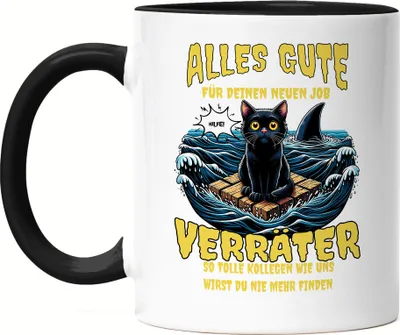 Produktbild von Alles Gute Verräter Tasse schwarz Abschiedsgeschenk Kollegen Jobwechsel Lustig Humor