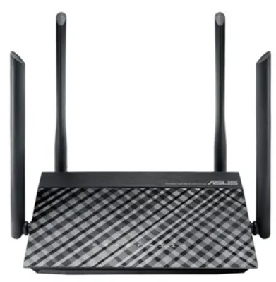 Produktbild von ASUS RT-AC1200, Wi-Fi 5 (802.11ac), Dual-Band (2,4 GHz/5 GHz), Ethernet/LAN, Schwarz, Tabletop-Router