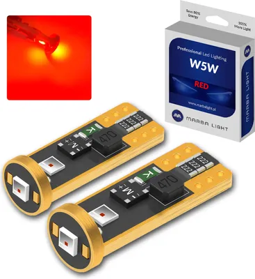 Produktbild von Innenraum-Standlichtbirnen W5W LED ROT MLTR5R