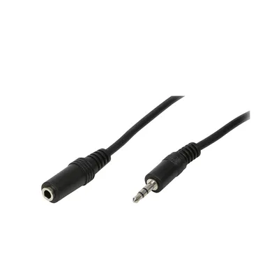 Produktbild von LogiLink Audiokabel Stecker - Kupplung 5 m schwarz
