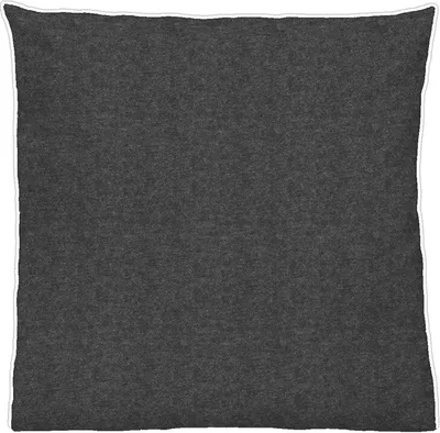 Produktbild von biberna Melange-Flanell Bettwäsche Paspel Uni 80x80 cm Titan