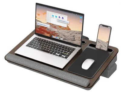 Produktbild von Laptopkissen für das Bett mit Kissen - Verstellbarer Laptoptisch für Notebooks bis 17,3"