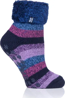 Produktbild von Damen Original Sharon Loungesocken mit Umschlag - Blau & Lila