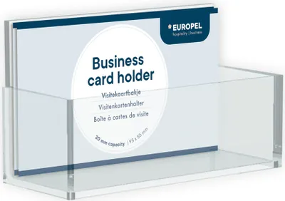 Produktbild von EUROPEL Visitenkartenhalter 1 Fach transparent aus Polystryol