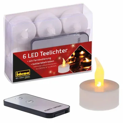 Produktbild von 144 LED Teelichter batteriebetrieben mit Fernbedienung Ø4x4,5cm (24x 6 Stück)