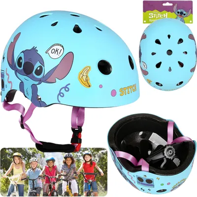 Produktbild von DISNEY Stitch Blauer Fahrradhelm für Kinder, leicht, verstellbar 52-56 cm