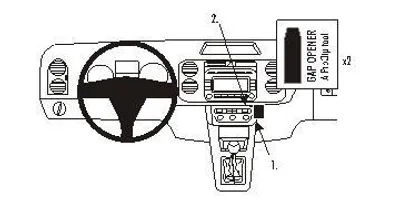 Produktbild von Brodit ProClip Fahrzeughalter 853610 - Winkelbefestigung - Volkswagen Golf Plus 05-09, Volkswagen Tiguan 09-11, Volkswagen Tiguan 08-09