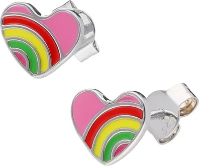 trendor 41669 Kinder-Ohrringe Silber 925 Herz Ohrstecker 1