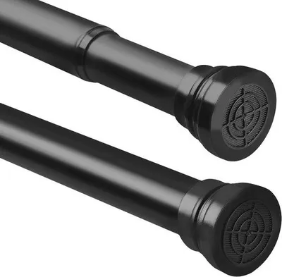 Produktbild von Schwarze Duschstange ohne Bohren – Teleskopstange für Duschvorhang (76-193 cm)