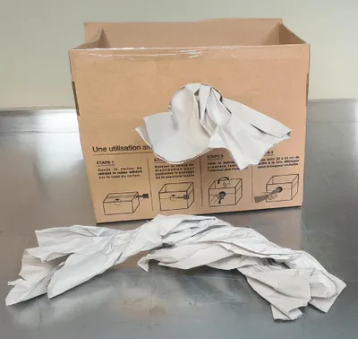 Image de ELVE Papier d'emballage 380 mm x 500 m 2x blanc dans un carton