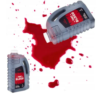 Image de 1 litre de faux sang pour le cinéma, le théâtre, Halloween. Bidon de sang