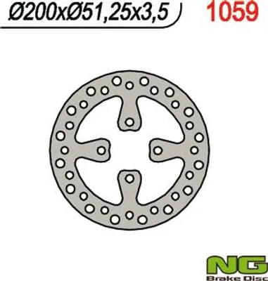 Productafbeelding van NG BRAKES remschijf rond, vast