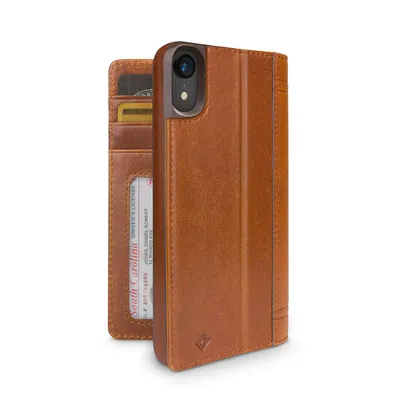 Obrázek produktu pro Pouzdro Apple iPhone Xr - Pravá kůže - Flipové pouzdro Twelve South - Hnědé