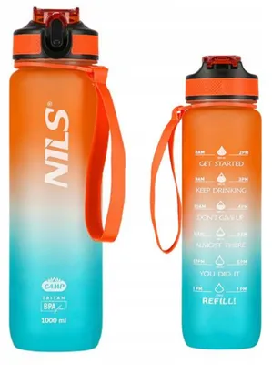 Obrázek produktu pro Nils Camp Oranžovo-modrá Tritanová Láhev 1L BPA Free