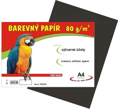 Produktbild von Papír A4, 80 g, černý, 100 listů