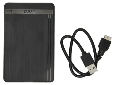 Image de Boîtier pour SSD SATA, 2,5 pouces, 1000 Go, compatible avec la fonction Plug-and-Play, boîtier en ABS robuste pour ordinateur portable ou ordinateur de bureau (disque dur non inclus)