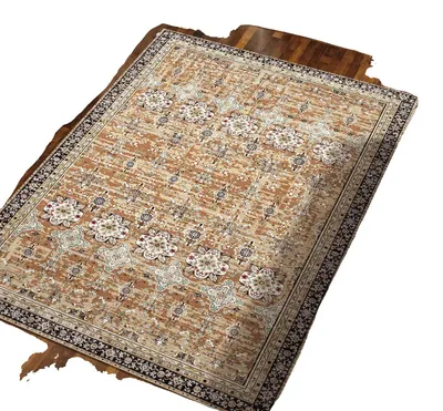 Produktbild von VEVOR Teppich, 8 x 10 ft großer waschbarer Teppich, rutschfest und reißfest weicher Teppich, haustier- und kinderfreundliche Vintage-Teppiche, Innenmatte für Schlafzimmer, Wohnzimmer, Kinderzimmer, Büro, braunrot, Braun Grün, 7.5 x 9.5 ft