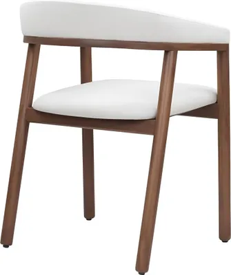 Immagine prodotto di Sedia da pranzo Sedia in legno bianco Sedia moderna monoposto con braccioli Sedie