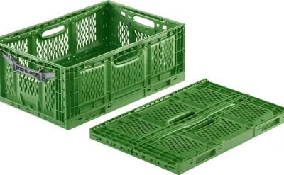 Produktbild von Klappbox 60x40x23cm durchbrochen grün